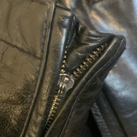 MEXX LEATHER BIKER JACKET - Picture 6 of 9